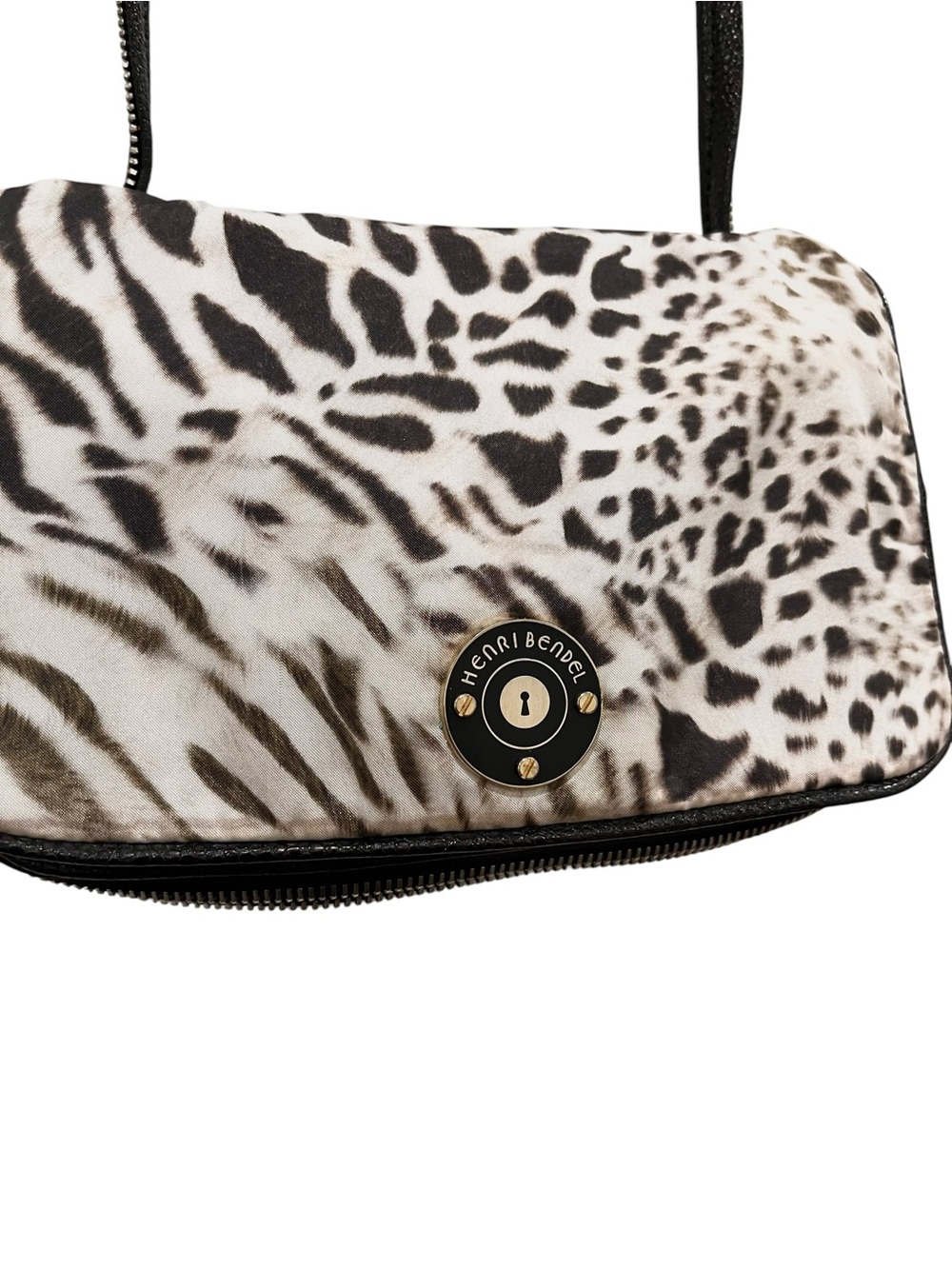 Henri Bendel Expandomatic Animal Print Crossbody Bag NWOT